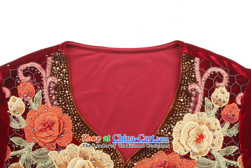 Michelle Gellar Lin's autumn new wedding wedding ceremony in mother Kim velvet skirts older emulation two kits dresses #6220 wine red XL Photo, prices, brand platters! The elections are supplied in the national character of distribution, so action, buy now enjoy more preferential! As soon as possible.