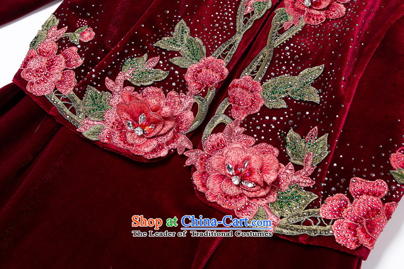 The litany of desingnhotels  &2015 fall inside the new Marriage wedding wedding dress mother with two-piece set emulation Kim velvet #6221 older wine red XXXXL picture, prices, brand platters! The elections are supplied in the national character of distribution, so action, buy now enjoy more preferential! As soon as possible.