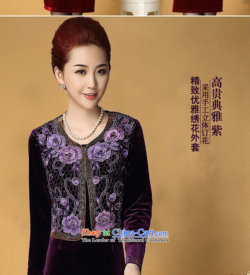 The litany of desingnhotels  &2015 autumn new wedding wedding ceremony in mother Kim velvet skirts older emulation two kits dresses #6220 violet XXXL picture, prices, brand platters! The elections are supplied in the national character of distribution, so action, buy now enjoy more preferential! As soon as possible.