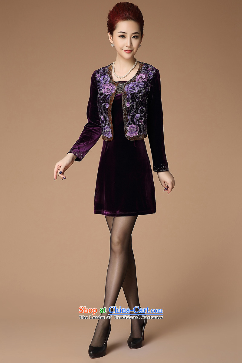 The litany of desingnhotels  &2015 autumn new wedding wedding ceremony in mother Kim velvet skirts older emulation two kits dresses #6220 violet XXXL picture, prices, brand platters! The elections are supplied in the national character of distribution, so action, buy now enjoy more preferential! As soon as possible.