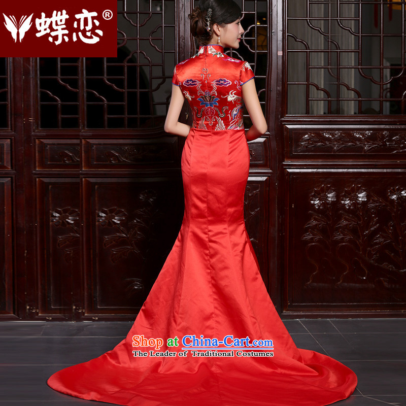 The Butterfly Lovers the summer and autumn of 2015 the new bride bows to Sau San crowsfoot long tail red wedding dress red - pre-sale 7 days XL, Butterfly Lovers , , , shopping on the Internet