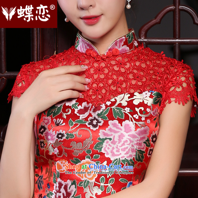 The Butterfly Lovers the summer and autumn of 2015, replacing the new Marriage bows service long retro crowsfoot cheongsam dress red Sau San improvement - pre-sale 5 days , L, Butterfly Lovers , , , shopping on the Internet