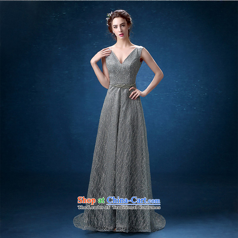 According to Lin Sha silver banquet evening dresses evening performances on the girl is under the auspices of the annual dress marriage tail evening dresses long skirt XL, according to Lin Sha , , , shopping on the Internet