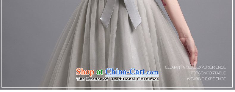 Jacob Chan-il field shoulder dress light gray dress long small trailing new summer and fall of 2015 Sau San video thin chiffon Bow Tie Straps, dress skirt XL Photo, prices, brand platters! The elections are supplied in the national character of distribution, so action, buy now enjoy more preferential! As soon as possible.