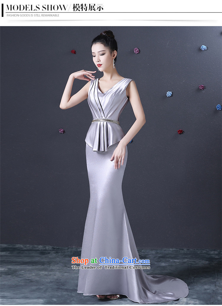 Name of the new 2015 Silver hannizi spring and summer stylish deep V long bride services evening dresses silver bows M picture, prices, brand platters! The elections are supplied in the national character of distribution, so action, buy now enjoy more preferential! As soon as possible.