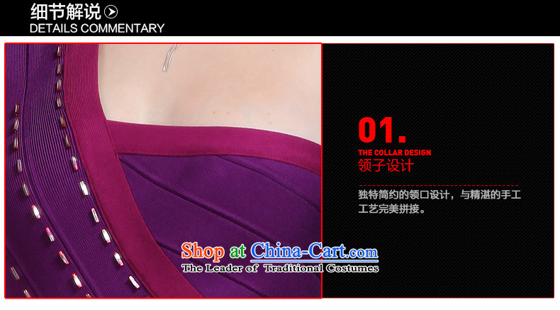 Hua Qi Avandia, original sense shoulder Night Banquet Hosted evening high spike beads in a small short temperament dress purple M picture, prices, brand platters! The elections are supplied in the national character of distribution, so action, buy now enjoy more preferential! As soon as possible.
