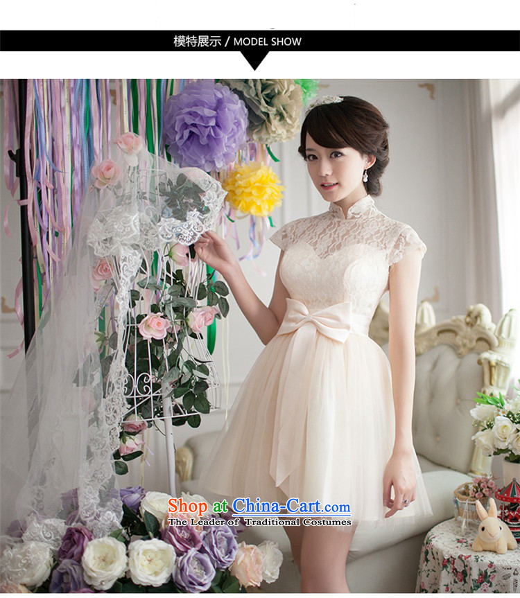 New stylish 2015 HUNNZ 2015 Korean dress package shoulder lace bridal dresses bows service light champagne color L picture, prices, brand platters! The elections are supplied in the national character of distribution, so action, buy now enjoy more preferential! As soon as possible.