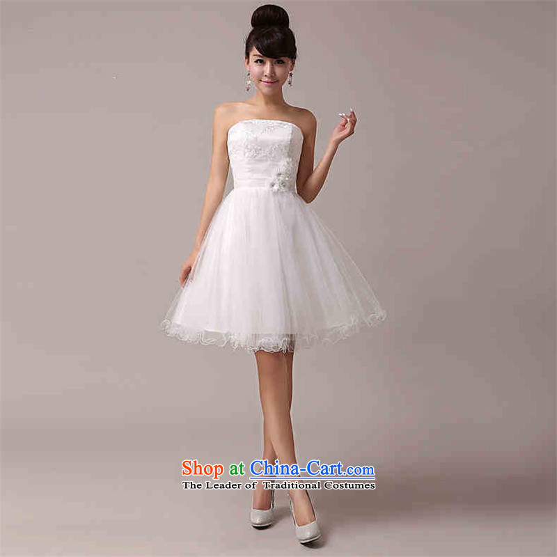 2015 new stylish HUNNZ larger Sau San minimalist banquet evening dresses bride dress bows Services Services White L,HUNNZ,,, bridesmaid shopping on the Internet