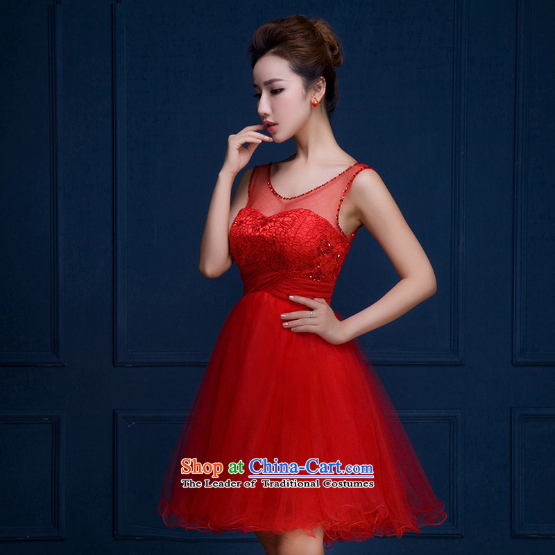 Name of the new 2015 hannizi spring and summer Korean fashion with short of Sau San evening dresses bows service bridal dresses red and postures (Korea XXL, hannizi) , , , shopping on the Internet