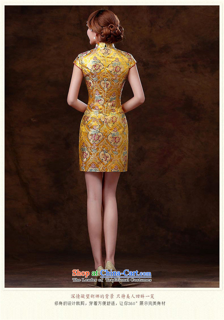 Name of new stylish 2015 hannizi spring and summer retro minimalist larger bride dresses Sau San bows services bridesmaid Yellow XL Photo, prices, brand platters! The elections are supplied in the national character of distribution, so action, buy now enjoy more preferential! As soon as possible.