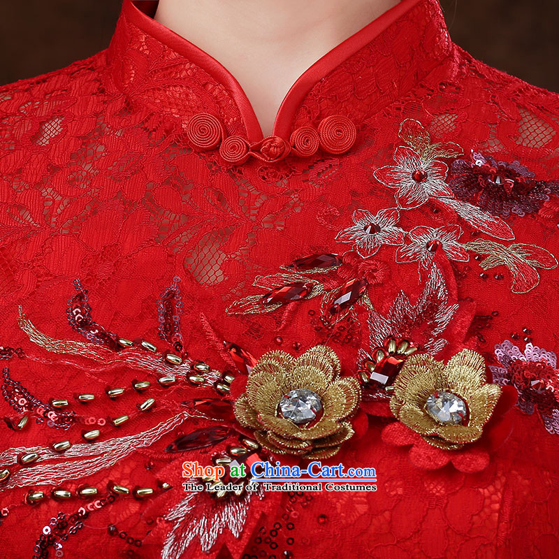 Name of the spring and summer of 2015 New hannizi stylish dameisha video thin qipao gown brides Sau San evening dresses , Korea Red XL, Gigi Lai (hannizi) , , , shopping on the Internet