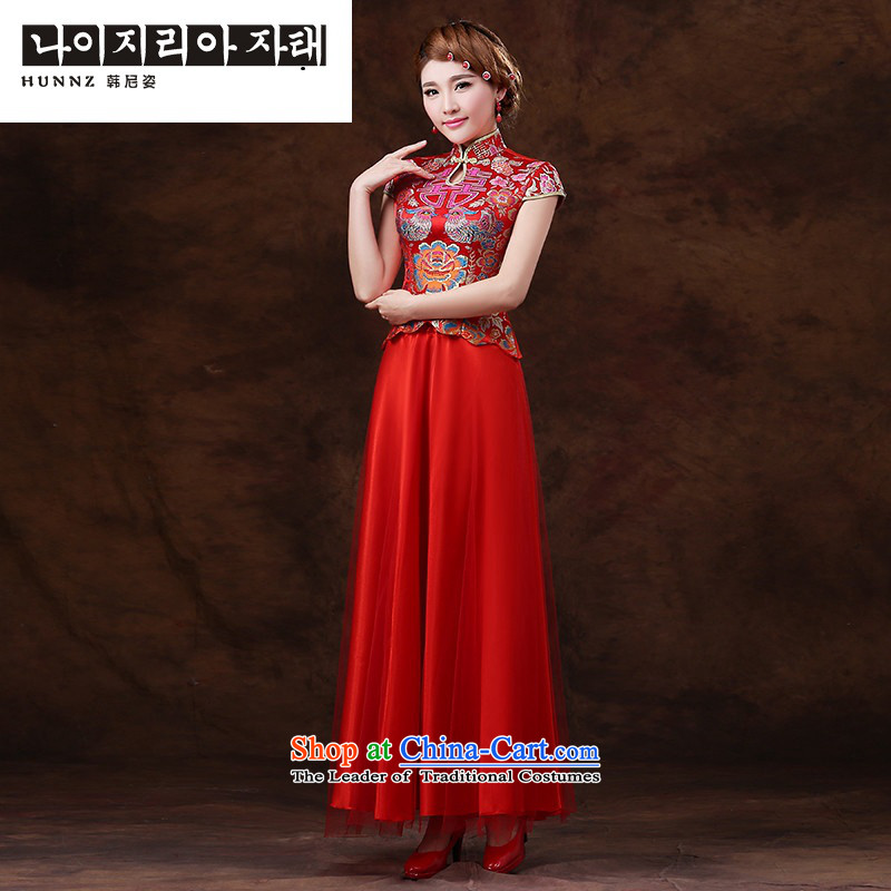 Name of the new Korean-style hannizi 2015 Spring/Summer retro bridal dresses bows services simple graphics thin red S Korea evening dresses, Gigi Lai (hannizi) , , , shopping on the Internet