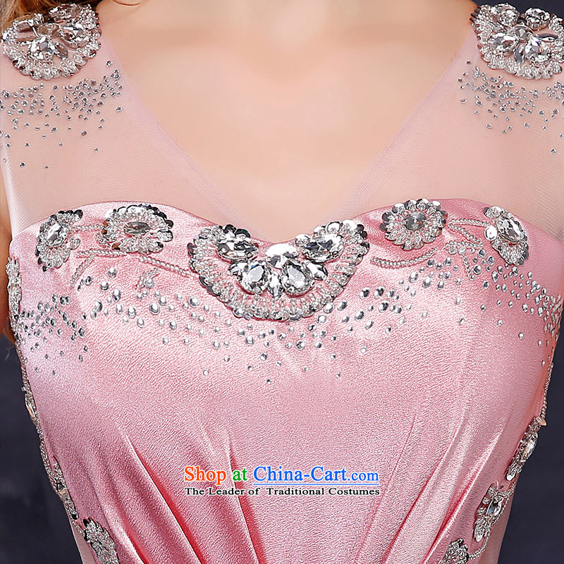 Summer 2015 new sexy shoulder larger graphics and slender, marriages evening dresses crowsfoot bows services Pink Sau San L suzhou embroidery brides, shipment has been pressed shopping on the Internet
