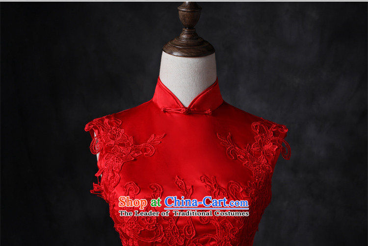 2015 new bride wedding dress Chinese bows service stylish red cheongsam dress summer evening dresses red S picture, prices, brand platters! The elections are supplied in the national character of distribution, so action, buy now enjoy more preferential! As soon as possible.