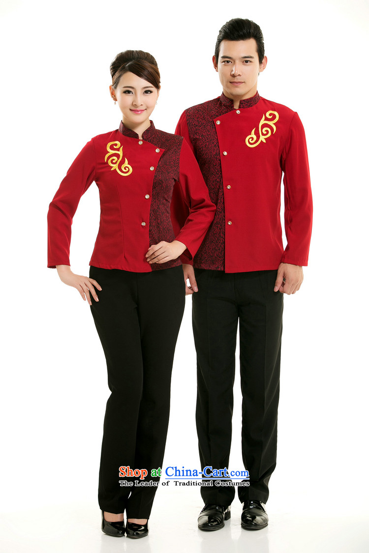 The hotel dining room attendants Black Butterfly Hot Pot Cafe Men long-sleeved clothing autumn and winter overalls female red shirts) (picture, prices, XXL brand platters! The elections are supplied in the national character of distribution, so action, buy now enjoy more preferential! As soon as possible.