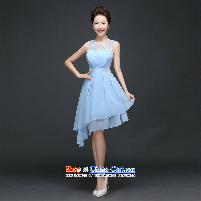 There is also optimized 8D sister bridesmaid wedding services evening dress suit small dresses lace stitching graphics thin bevelled edge evening dresses cx6918 blue color 9M, yet optimized shopping on the Internet has been pressed.