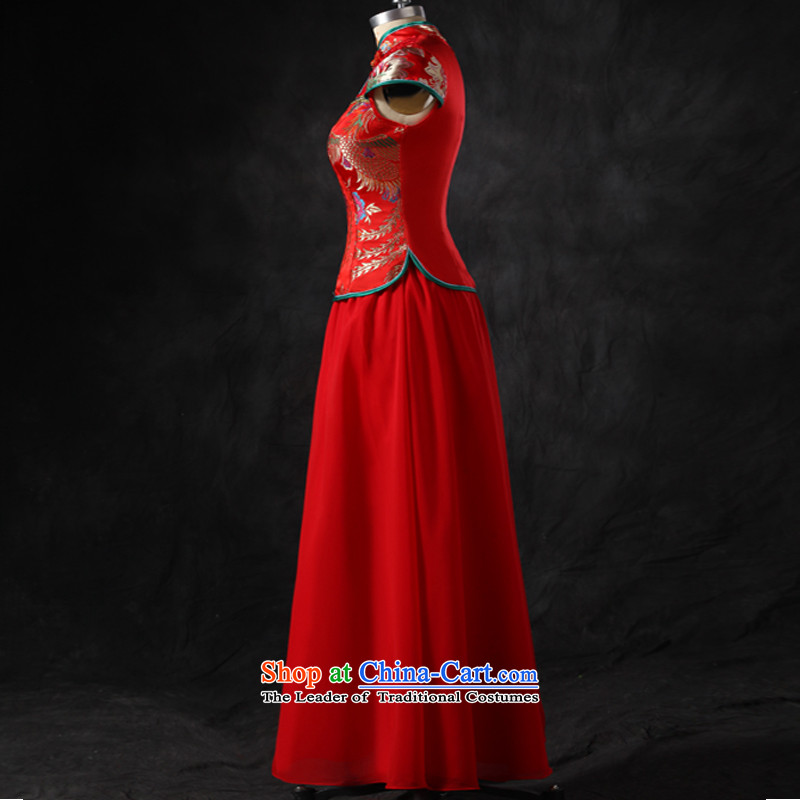 Oco2015 new wedding dresses marriages CHINESE CHEONGSAM red long-serving drink Wo Service retro summer female red L,oco,,, shopping on the Internet