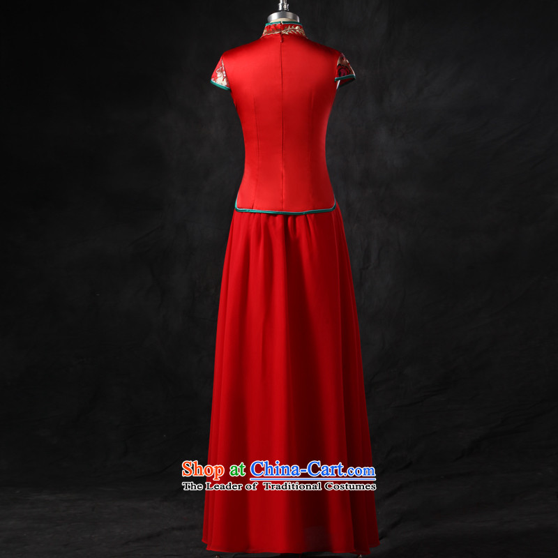 Oco2015 new wedding dresses marriages CHINESE CHEONGSAM red long-serving drink Wo Service retro summer female red L,oco,,, shopping on the Internet