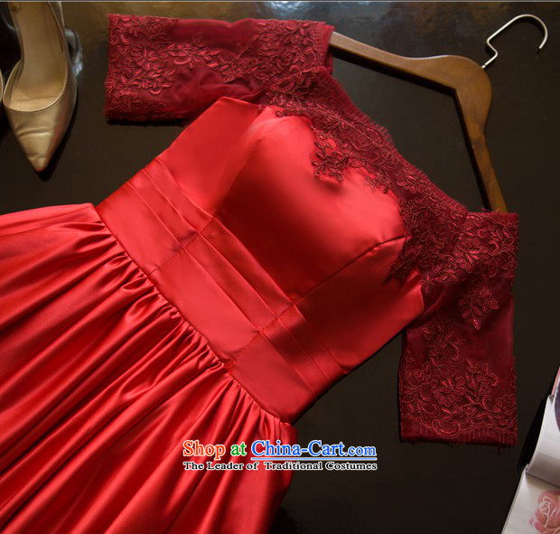The TOCO new wine red marriages bows services of the word of the Dress Short shoulder evening dresses dresses 2015 summer back door onto wine red S picture, prices, brand platters! The elections are supplied in the national character of distribution, so action, buy now enjoy more preferential! As soon as possible.