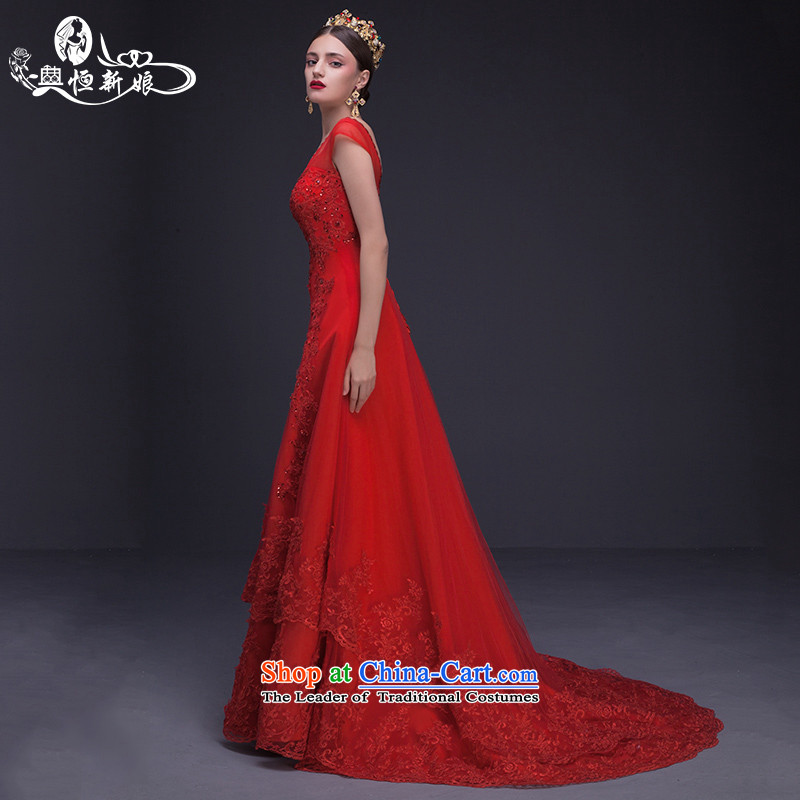 Noritsune bridal dresses 2015 new dresses summer red tail shoulders evening dresses large service toasting champagne married new pre-sale fine custom red , L, noritsune bride shopping on the Internet has been pressed.