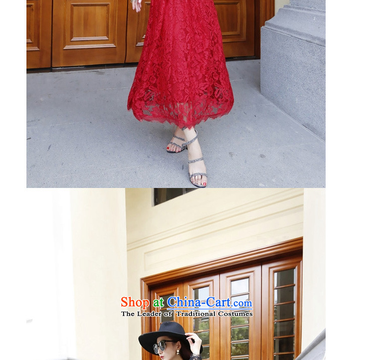 Wen Min 2015 new Western big sexy round-neck collar lace Foutune of large dress dresses RED M pictures, 9,153 applications have been price, brand platters! The elections are supplied in the national character of distribution, so action, buy now enjoy more preferential! As soon as possible.