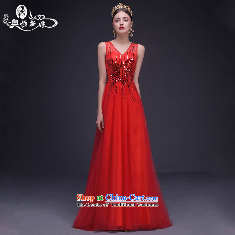 Noritsune bride 2015 new stylish evening dress marriage deep VA before small trailing marriages red dress new pre-sale fine custom red , L, noritsune bride shopping on the Internet has been pressed.