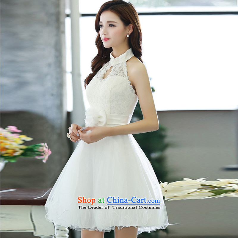 The advisory committee set up the new bride services 2015 lace fluoroscopy the yarn bon bon short) bridesmaid services dresses HSZM1516 white S Advisory Committee dresses, starring shopping on the Internet has been pressed.