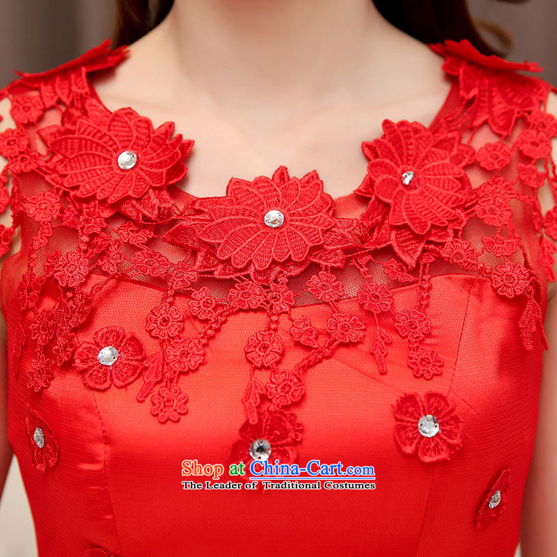 The advisory committee set up by 2015 new red bridesmaid dresses wedding dress marriage evening drink service short skirt lace bride replacing HSZM1530 XXL, starring advisory has been pressed red shopping on the Internet