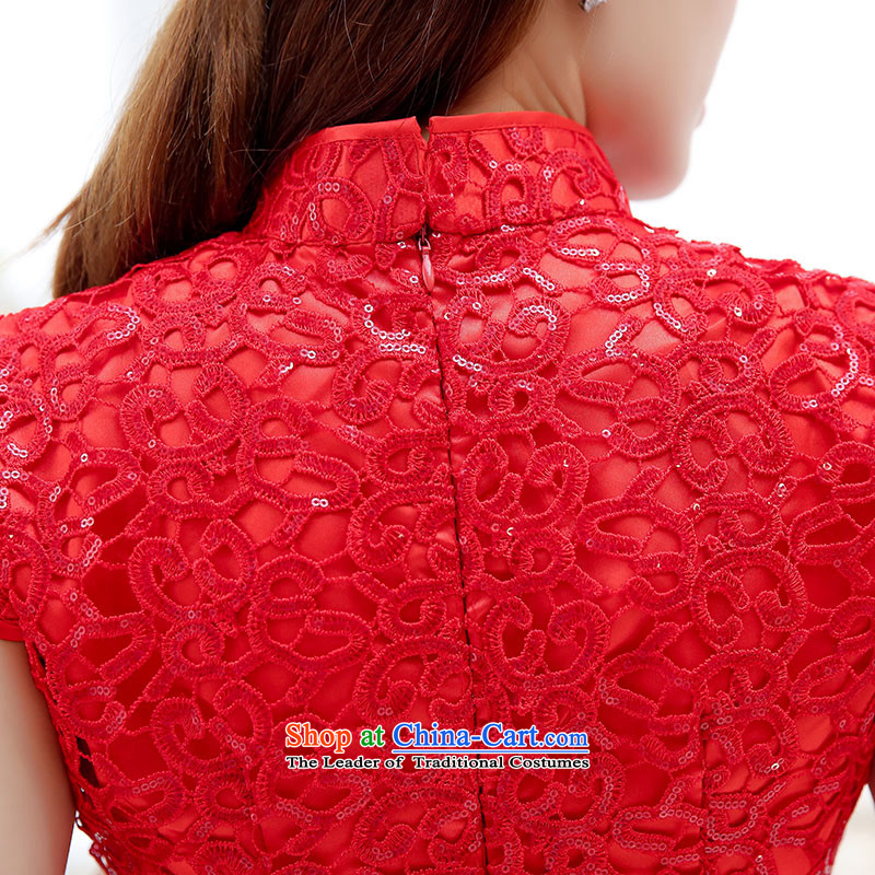 The advisory committee set up under the new 2015 Autumn lace qipao bride wedding dress banquet red dress back to door onto bows to female HSZM1576 RED , L, the Advisory Committee set up , , , shopping on the Internet