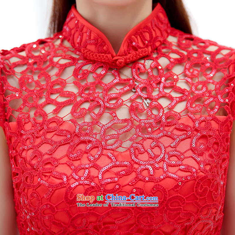 The advisory committee set up under the new 2015 Autumn lace qipao bride wedding dress banquet red dress back to door onto bows to female HSZM1576 RED , L, the Advisory Committee set up , , , shopping on the Internet