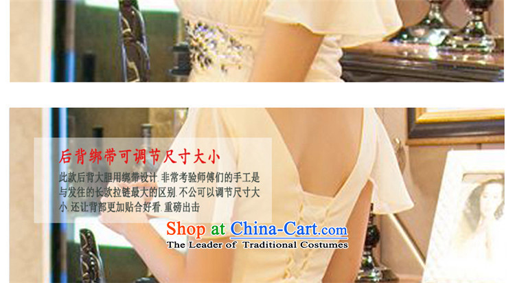 Name of the bows services 2015 hannizi new spring and summer Korean bridal dresses stylish and simple bind with banquet dinner dress light champagne color pictures, prices, XXXL brand platters! The elections are supplied in the national character of distribution, so action, buy now enjoy more preferential! As soon as possible.