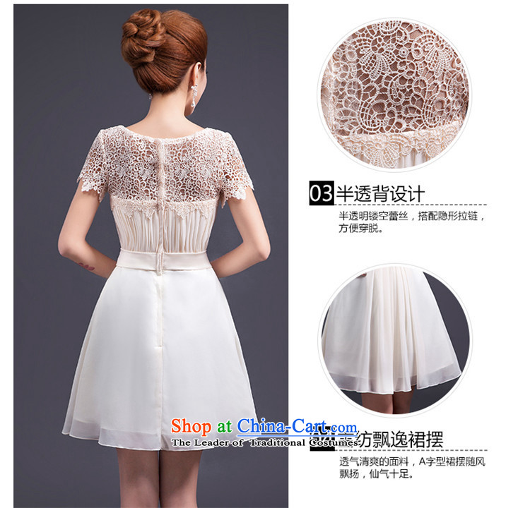 Name of the bows services 2015 hannizi new spring and summer word elegant shoulder length, banquet evening dresses bride Dress Short of champagne color pictures, prices, XXL brand platters! The elections are supplied in the national character of distribution, so action, buy now enjoy more preferential! As soon as possible.