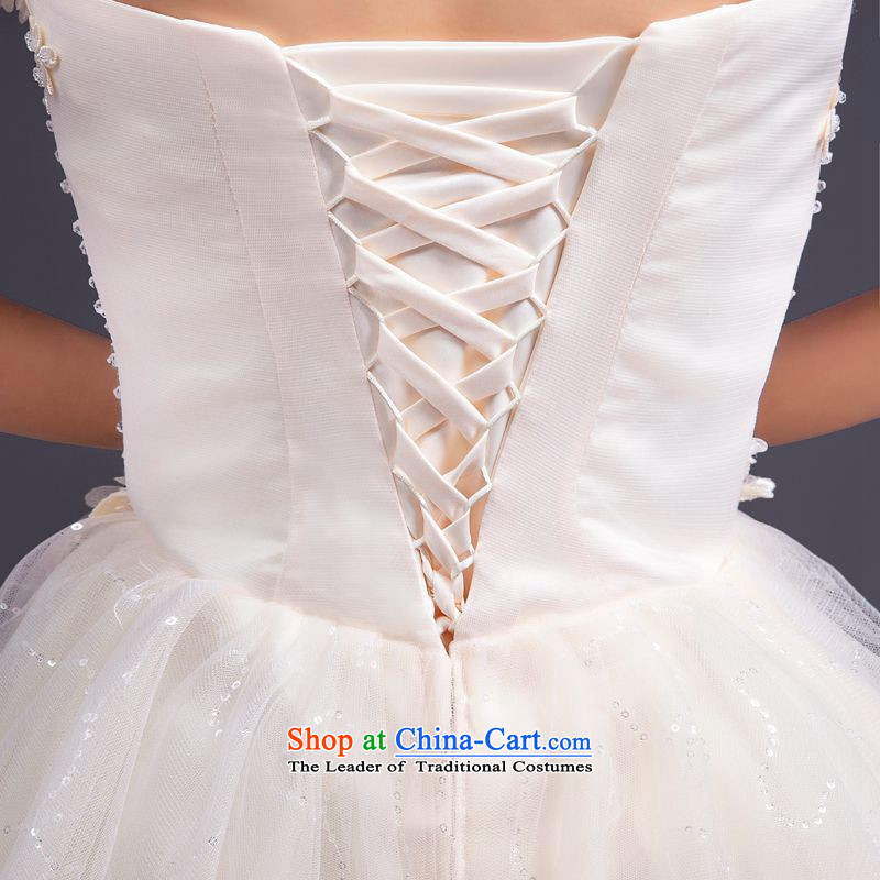 Name of the new 2015 hannizi spring and summer Korean bon bon skirt bride wedding dress bows and short of chest services champagne color S, Korea, Gigi Lai (hannizi) , , , shopping on the Internet