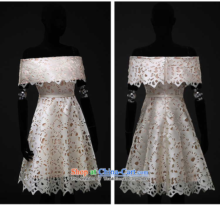Hillo Lisa (XILUOSHA) Wedding Dress Short, bride Services Mr Ronald word bows shoulder satin dress 2015 new small dress Paper Cutting in the champagne color pictures, prices, XXL brand platters! The elections are supplied in the national character of distribution, so action, buy now enjoy more preferential! As soon as possible.