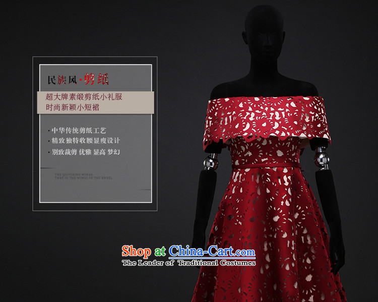 Hillo XILUOSHA) Lisa (bride bows service, a wedding dress field shoulder small dress moderator dress female wine red wine red satin dress L picture, prices, brand platters! The elections are supplied in the national character of distribution, so action, buy now enjoy more preferential! As soon as possible.