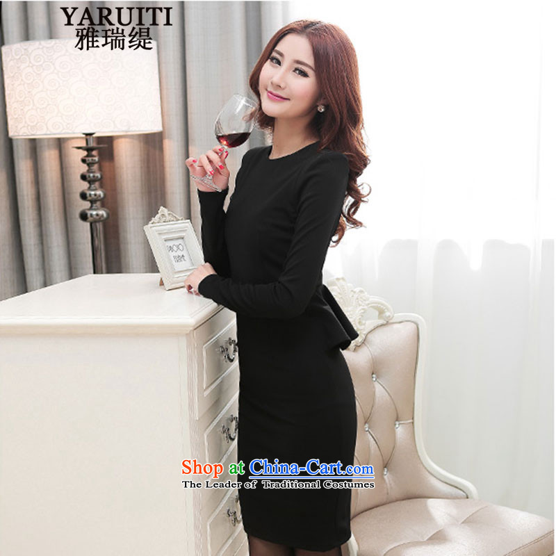 Ya Rui Economy 2015 new long-sleeved elegant wedding dresses Sau San dresses dress black M Nga Rui Economy (YARUITI) , , , shopping on the Internet