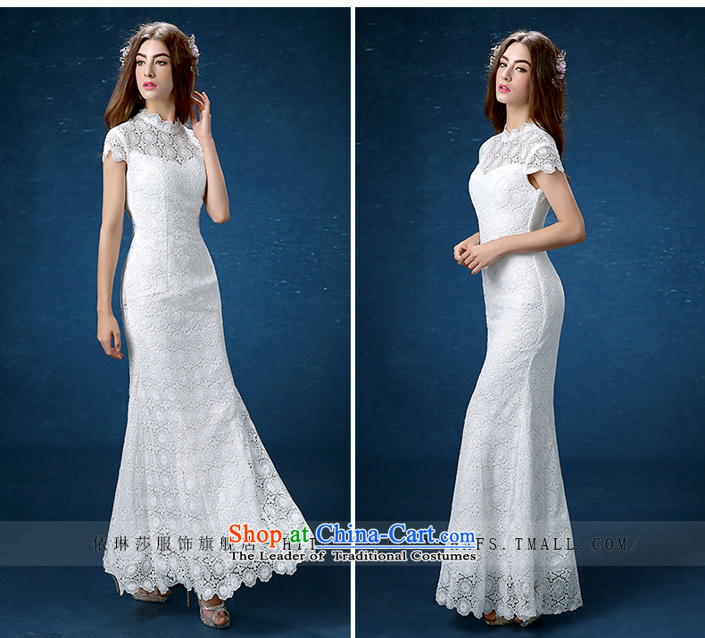 According to Lin Sha evening dresses new autumn 2015 Korean brides bows serving long tail, white marriage cheongsam dress Sau San autumn tailored consulting customer service picture, prices, brand platters! The elections are supplied in the national character of distribution, so action, buy now enjoy more preferential! As soon as possible.