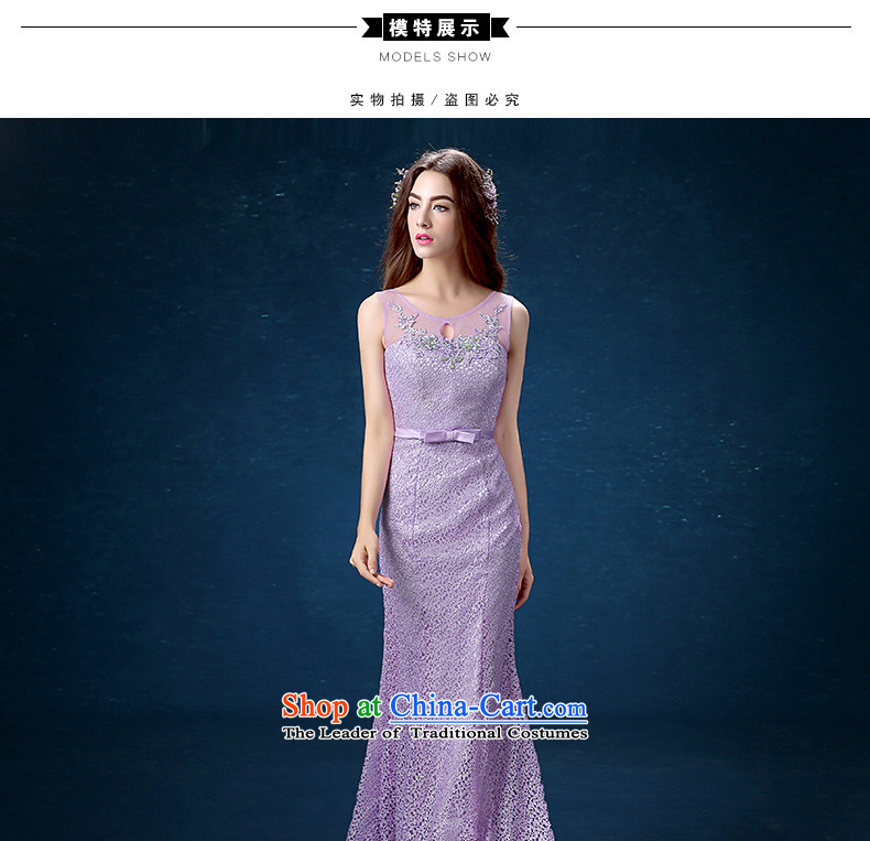 According to Lin Sha evening dresses long banquet 2015 new bride purple bows services under the auspices of services performed bridesmaid crowsfoot dress XL Photo, prices, brand platters! The elections are supplied in the national character of distribution, so action, buy now enjoy more preferential! As soon as possible.