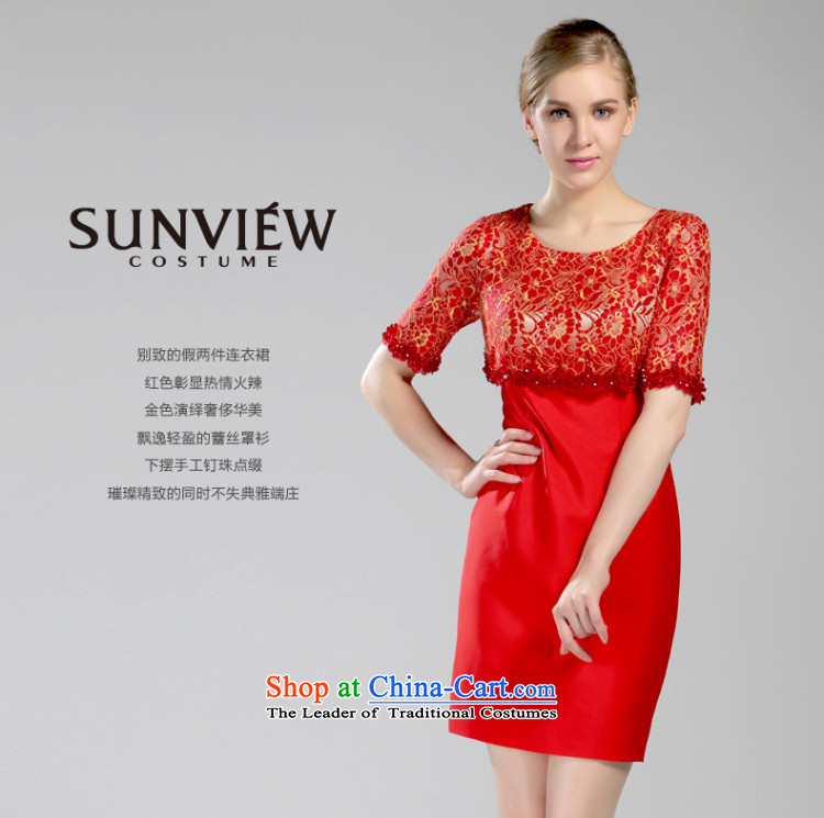 Yet some brands SUNVIEW/ women during the spring and autumn new stylish nail pearl leave Sau San in two cuff dress dresses VE0TL077 02 Red 38/160/S picture, prices, brand platters! The elections are supplied in the national character of distribution, so action, buy now enjoy more preferential! As soon as possible.