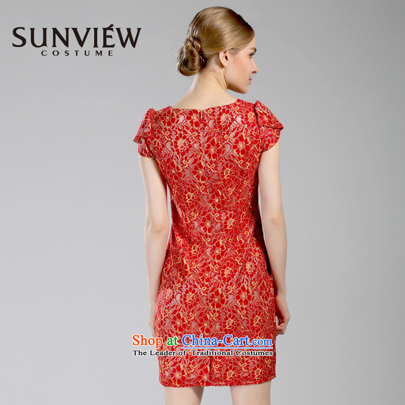 Yet some brands SUNVIEW/ female counters genuine 2015 Summer Wedding new bride bridesmaid dress dresses VE0TL080 02 Red 42/170/L,SUNVIEW COSTUEM,,, shopping on the Internet
