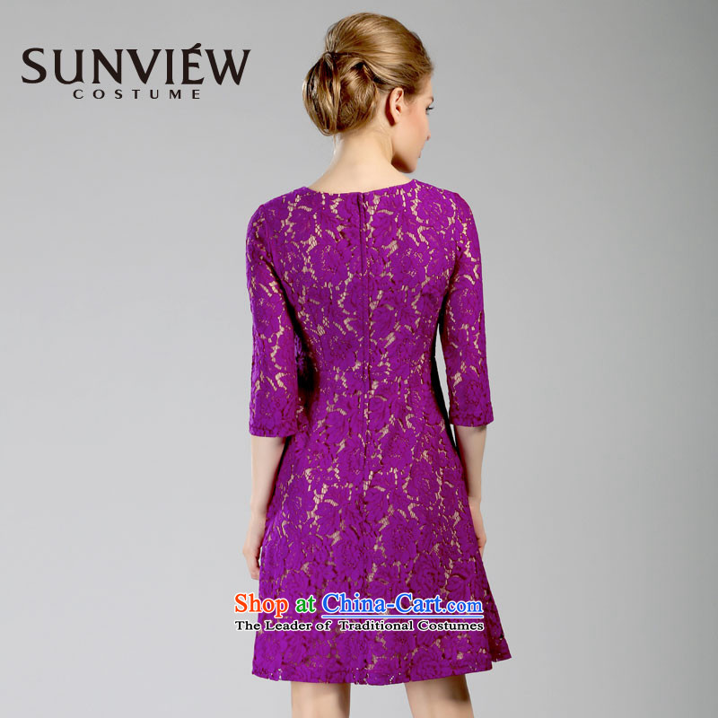 Yet some brands SUNVIEW/ female counters in spring and autumn 2015 genuine new seven-sleeved bride bridesmaid dresses in purple 44/175/XL,SUNVIEW SE0IL143 75 COSTUEM,,, shopping on the Internet
