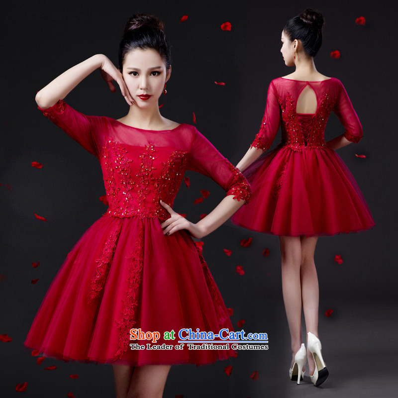 Name of the bows services sister hannizi 2015 Service Bridal wedding dress wine red Korean stylish evening dresses wine red XXL, won, Gigi Lai (hannizi) , , , shopping on the Internet