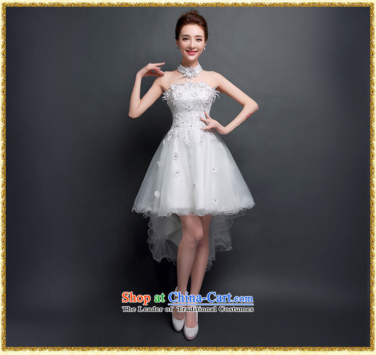 The new summer 2015 Dress Short long after the former anointed chest shortage of bride bridesmaid bows to female sister married evening dresses betrothal small skirt pleasant bride champagne color S picture, prices, brand platters! The elections are supplied in the national character of distribution, so action, buy now enjoy more preferential! As soon as possible.