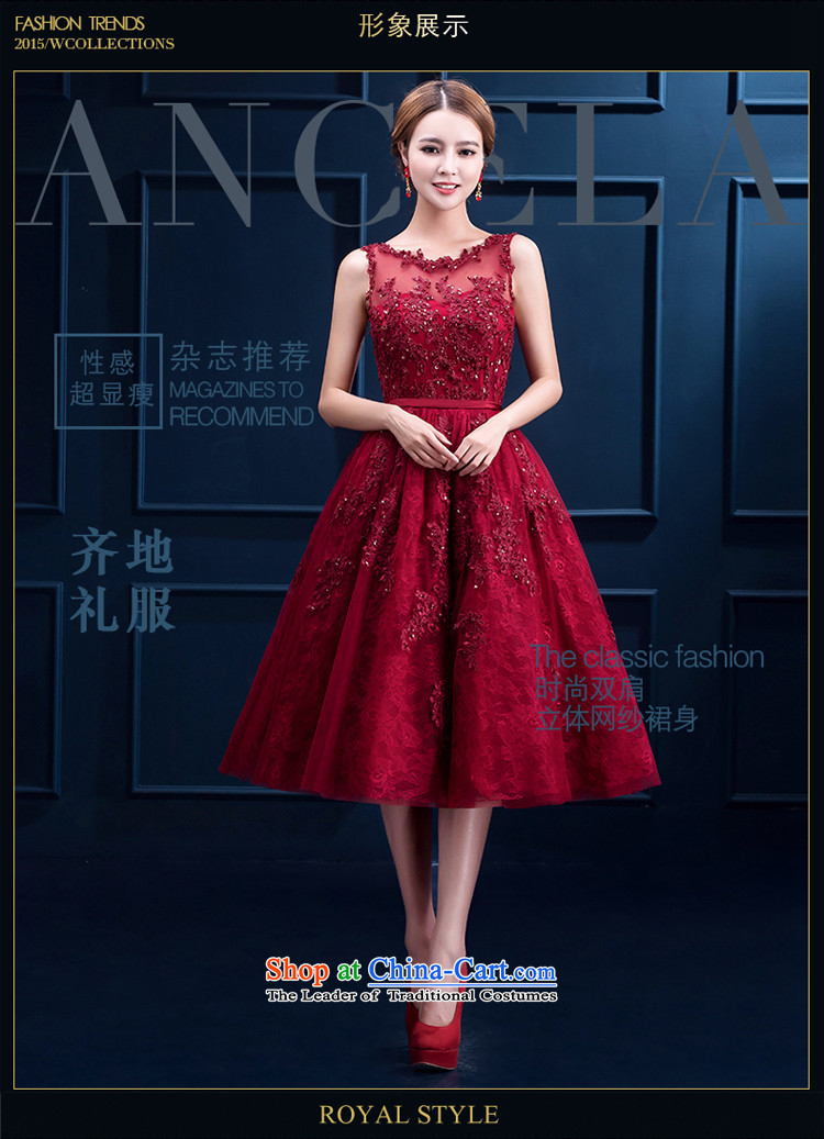 However service new summer 2015 red lace in long banquet bows dress marriages lace red dress video thin wine red 