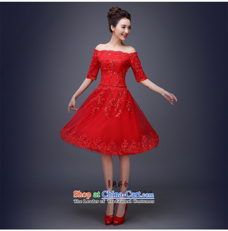 Yong-yeon and 2015 new bride bows Services Mr Ronald long wedding Wedding Dress Short, wipe the chest evening dresses Sau San red female red circle collar short M picture, prices, brand platters! The elections are supplied in the national character of distribution, so action, buy now enjoy more preferential! As soon as possible.