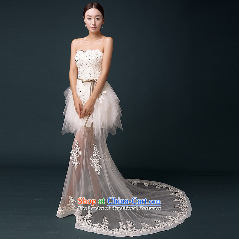 Hillo Lisa (XILUOSHA) banquet evening dresses long wedding dress and Chest Service bows tail bride wedding dresses 2015 new fall to align the white M HILLO Lisa (XILUOSHA) , , , shopping on the Internet