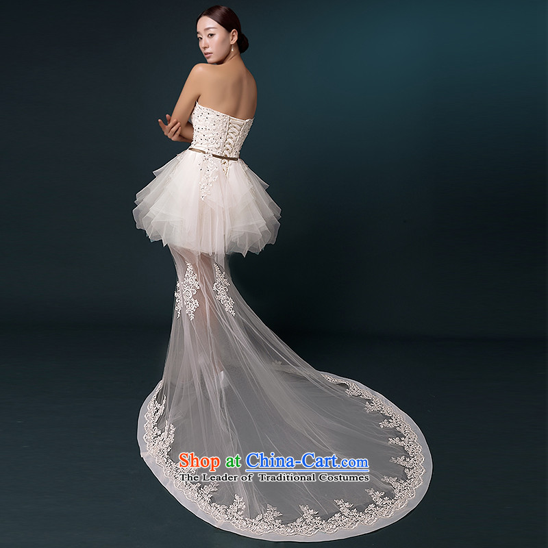 Hillo Lisa (XILUOSHA) banquet evening dresses long wedding dress and Chest Service bows tail bride wedding dresses 2015 new fall to align the white M HILLO Lisa (XILUOSHA) , , , shopping on the Internet