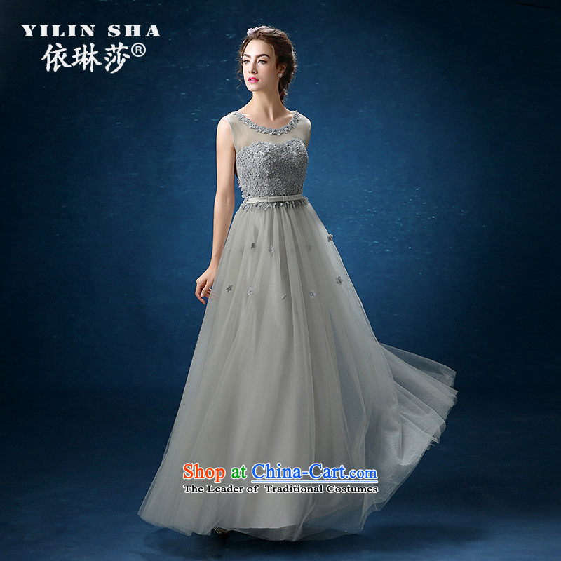 According to Lin Sha evening dresses 2015 new long marriages large annual sessions at the field service bridesmaid shoulder moderator performances girl S