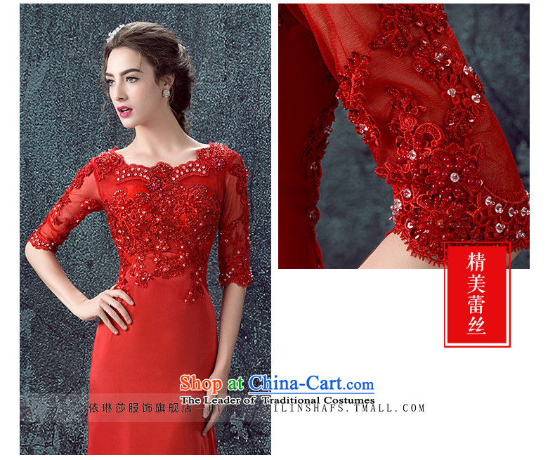 According to Lin Sa 2015 autumn and winter new marriages bows services long-sleeved lace crowsfoot evening dress small trailing wedding dress tailored consulting customer service picture, prices, brand platters! The elections are supplied in the national character of distribution, so action, buy now enjoy more preferential! As soon as possible.