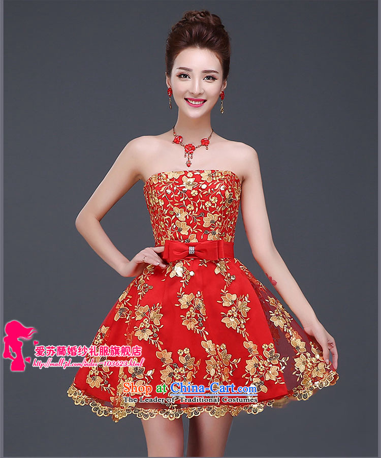 Wipe the chest video thin bridesmaid Service, Mr Ronald banquet evening dresses 2015 new bride dress married Sau San bows services shoulder to red do not return do not change the picture, prices, brand platters! The elections are supplied in the national character of distribution, so action, buy now enjoy more preferential! As soon as possible.